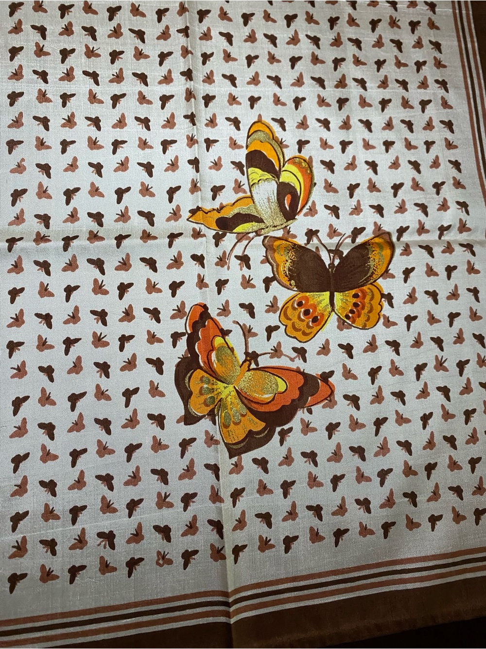 100% Hand Woven Thai Silk Scarf. Made in Thailand. Beautiful fall colors - Picture 3 of 7